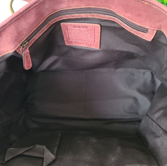 Coach Vintage Special Edition Signature Suede & Leather Handbag #7066 - Picture 14 of 15